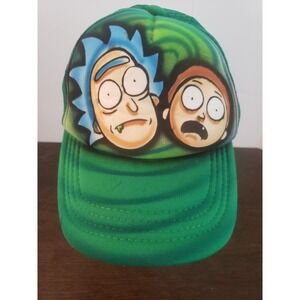 Rick And Morty Spray Paint Hat Cap‎ Snapbacj Rare Green White